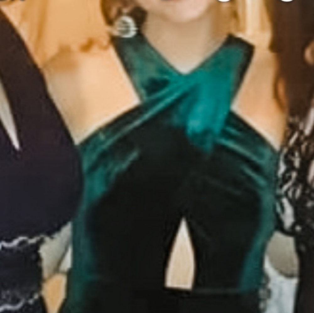 Long green gown